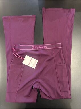Juicy Couture Purple Yoga Pants with Side Pockets